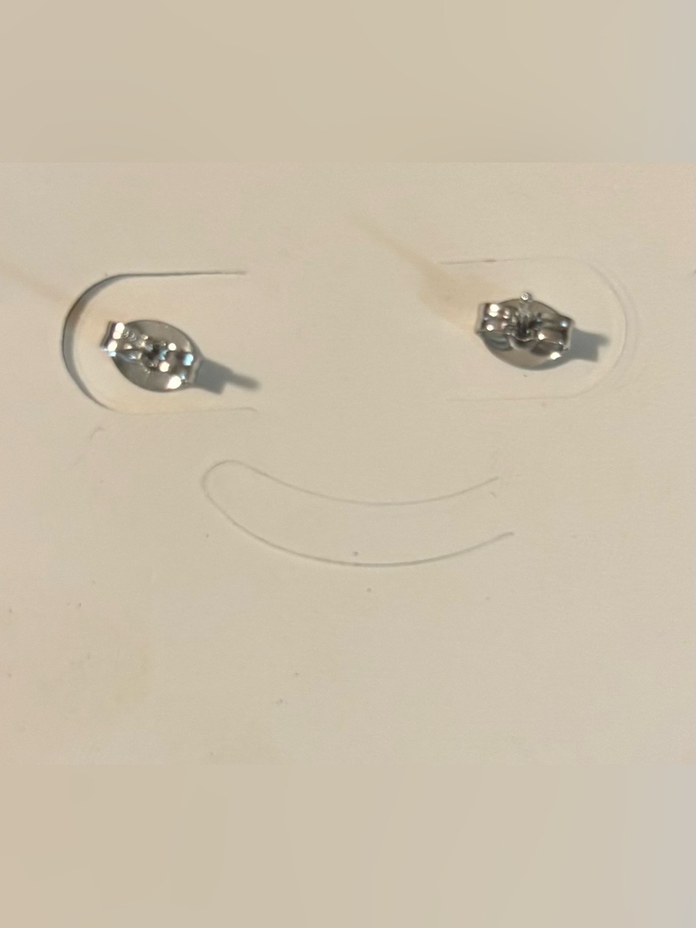 CC Silver Stud Earrings - Picture 3 of 3